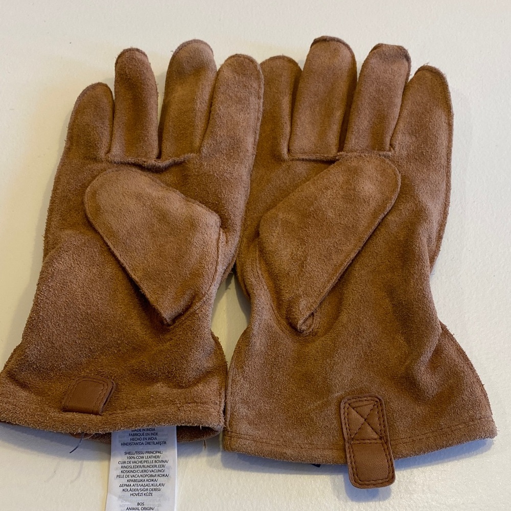 Polo Ralph Lauren Brown Suede Men's Gloves Sz M.  NWOT. Box11